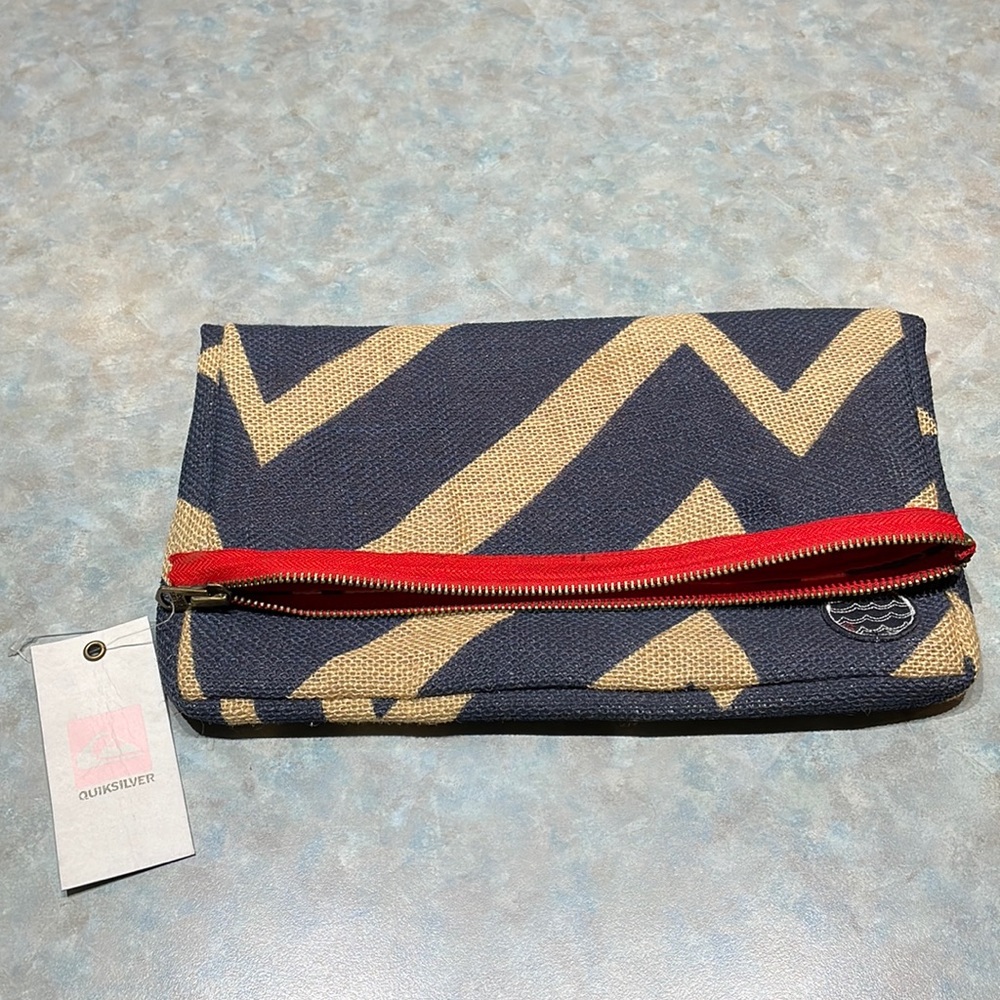 Quicksilver folded clutch purse